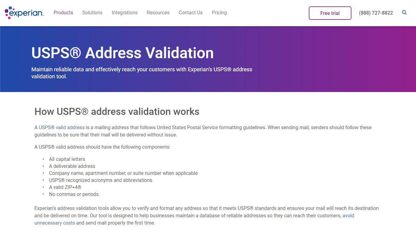 USPS Address Validation Tool | Experian - Experian Data Quality